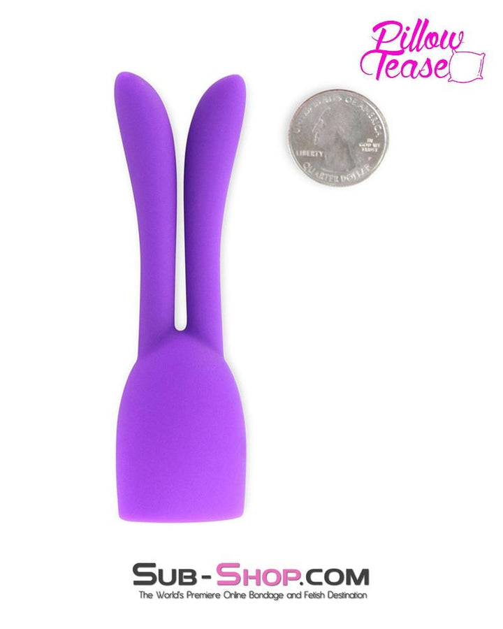 MEGA Deal 0474E      Purple Mini Wand Rabbit Ears Stimulator Tip Attachment - LAST CHANCE - Final Closeout!