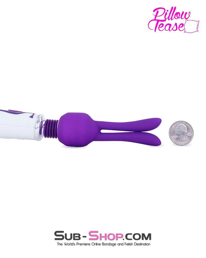 MEGA Deal 0474E      Purple Mini Wand Rabbit Ears Stimulator Tip Attachment - LAST CHANCE - Final Closeout!