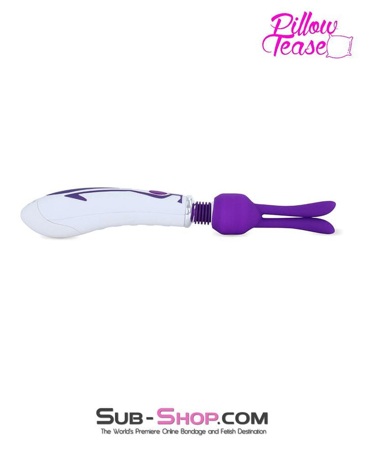 MEGA Deal 0474E      Purple Mini Wand Rabbit Ears Stimulator Tip Attachment - LAST CHANCE - Final Closeout!