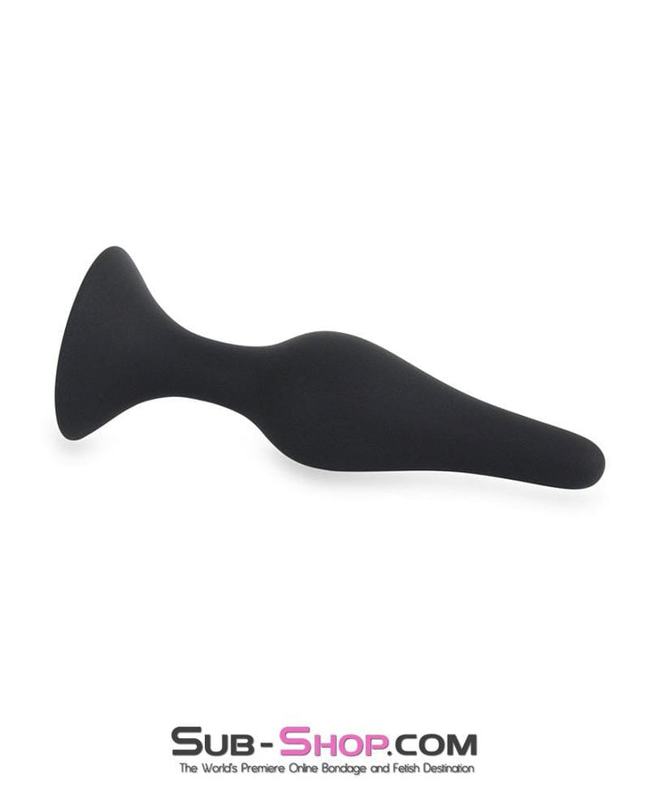 MEGA Deal 0548M      Advanced Training Long Black Silicone Butt Plug - MEGA Deal