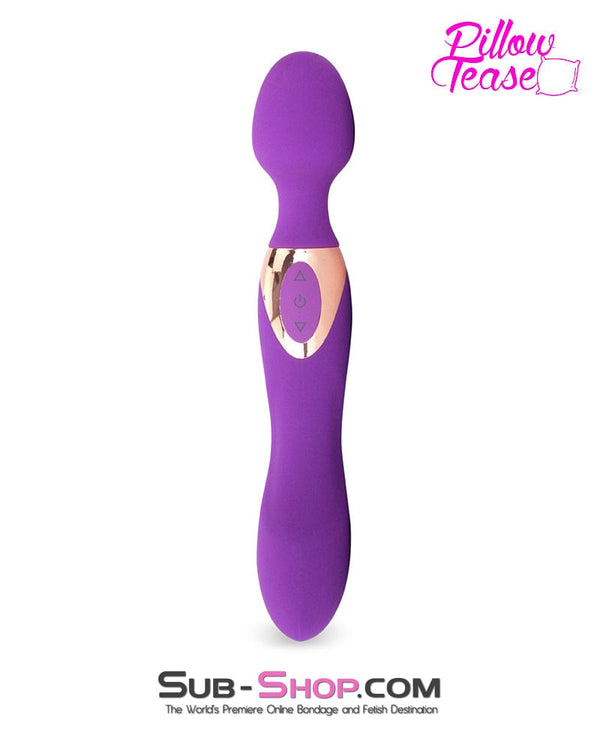 MEGA Deal 0608E      Luxe 10 Function Dual Motor Silicone Rechargeable Wand Massager - LAST CHANCE - Final Closeout!