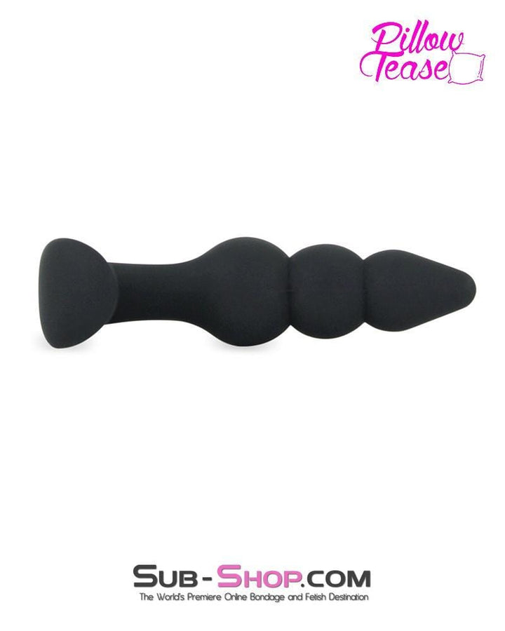 MEGA Deal 0650E      Small Black Silicone Ripple Butt Plug - LAST CHANCE - Final Closeout!
