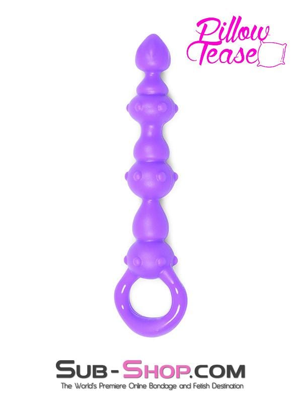 MEGA Deal 1457A      Purple Silicone Anal Massager with Pull Ring - LAST CHANCE - Final Closeout!