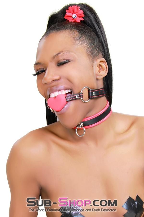 MEGA Deal 1849RS      Love Gag Red Heart Shaped Ballgag with Hearts Strap - LAST CHANCE - Final Closeout!