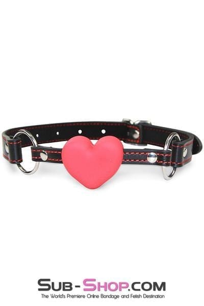 MEGA Deal 1849RS      Love Gag Red Heart Shaped Ballgag with Hearts Strap - LAST CHANCE - Final Closeout!
