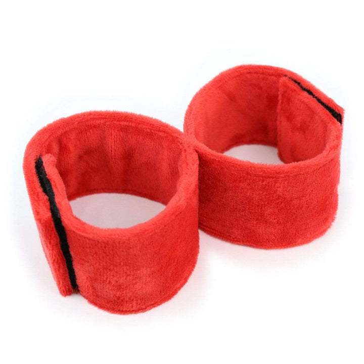 MEGA Deal 1872MQ      Furry Red Connected Cuffs - MEGA Deal