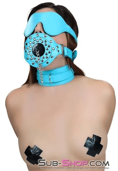 MEGA Deal 2717RS      Plug-Her Locking Diamond Blue Plug Gag - MEGA Deal