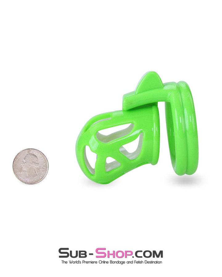 MEGA Deal 2742M      Green Hell Cock Cuff Chastity Cage - LAST CHANCE - Final Closeout!