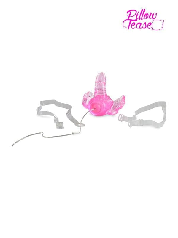 MEGA Deal 3454M      Happy Little Butterfly Strap-In Vibrating Mini-Dildo with Fluttering Wings - LAST CHANCE - Final Closeout!