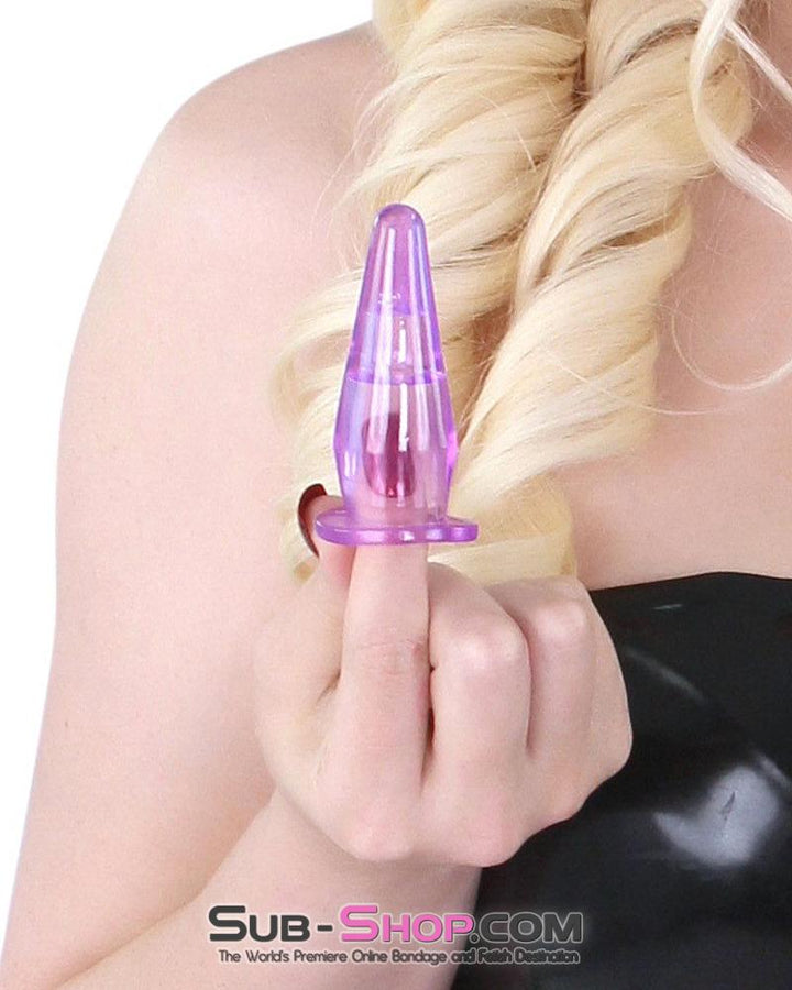 MEGA Deal 3478M      Mini Purple Jelly Butt Plug - LAST CHANCE - Final Closeout!