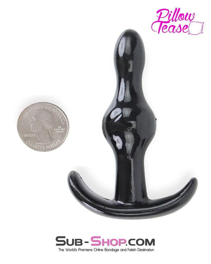 MEGA Deal 3741M      Black Mini Ripple Anal Pleasures Beginner's Butt Plug - LAST CHANCE - Final Closeout!