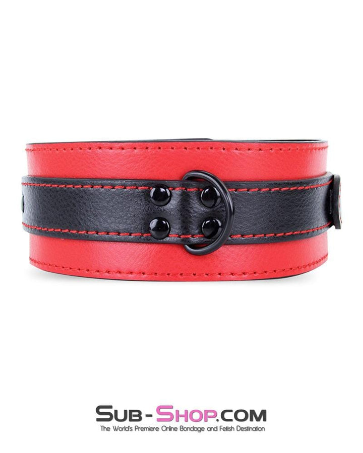 MEGA Deal 3753MQ      Red Room Desires Red and Black Collar and Leash Set - LAST CHANCE - Final Closeout!