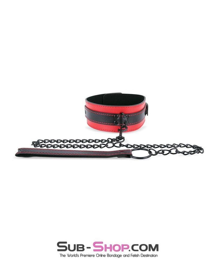 MEGA Deal 3753MQ      Red Room Desires Red and Black Collar and Leash Set - LAST CHANCE - Final Closeout!