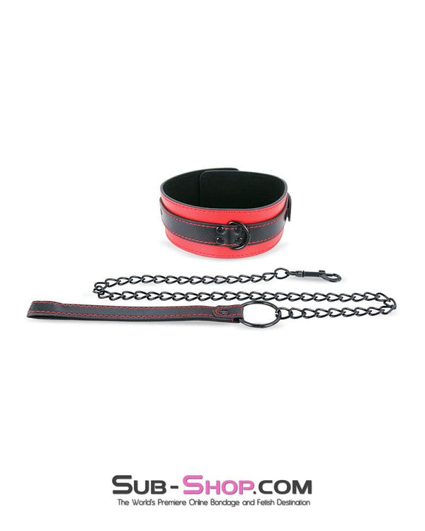 MEGA Deal 3753MQ      Red Room Desires Red and Black Collar and Leash Set - LAST CHANCE - Final Closeout!