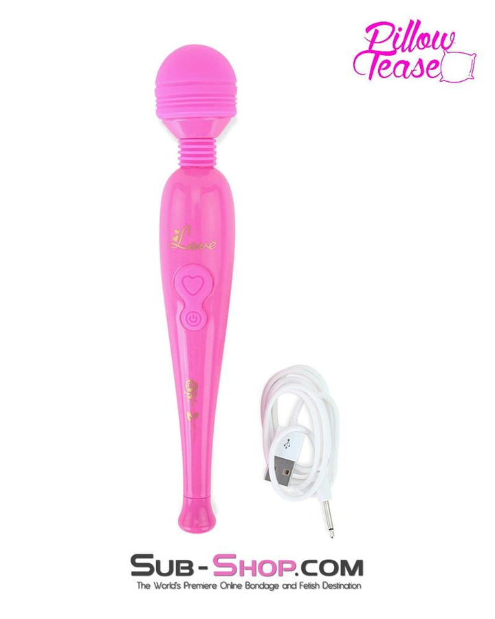 MEGA Deal 5771M      Rechargeable 10 Function Rose Wand Vibrator - LAST CHANCE - Final Closeout!