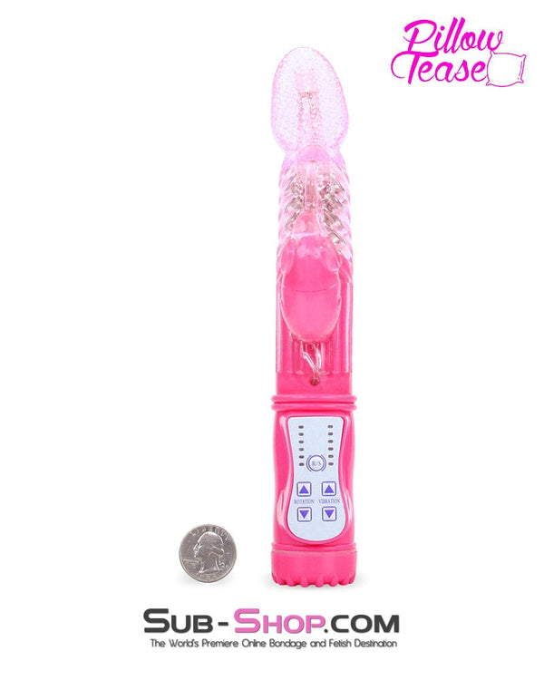 MEGA Deal 6898M      Nubby Tongue Multi Speed Vibrator with Twisting Beads and Clit Stimulator - LAST CHANCE - Final Closeout!