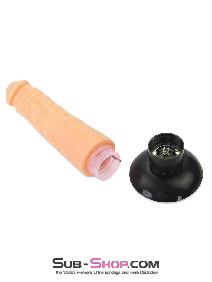 MEGA Deal 6944M      8" Vibrating Realistic Skin Dildo with Suction Cup, Flesh - LAST CHANCE - Final Closeout!