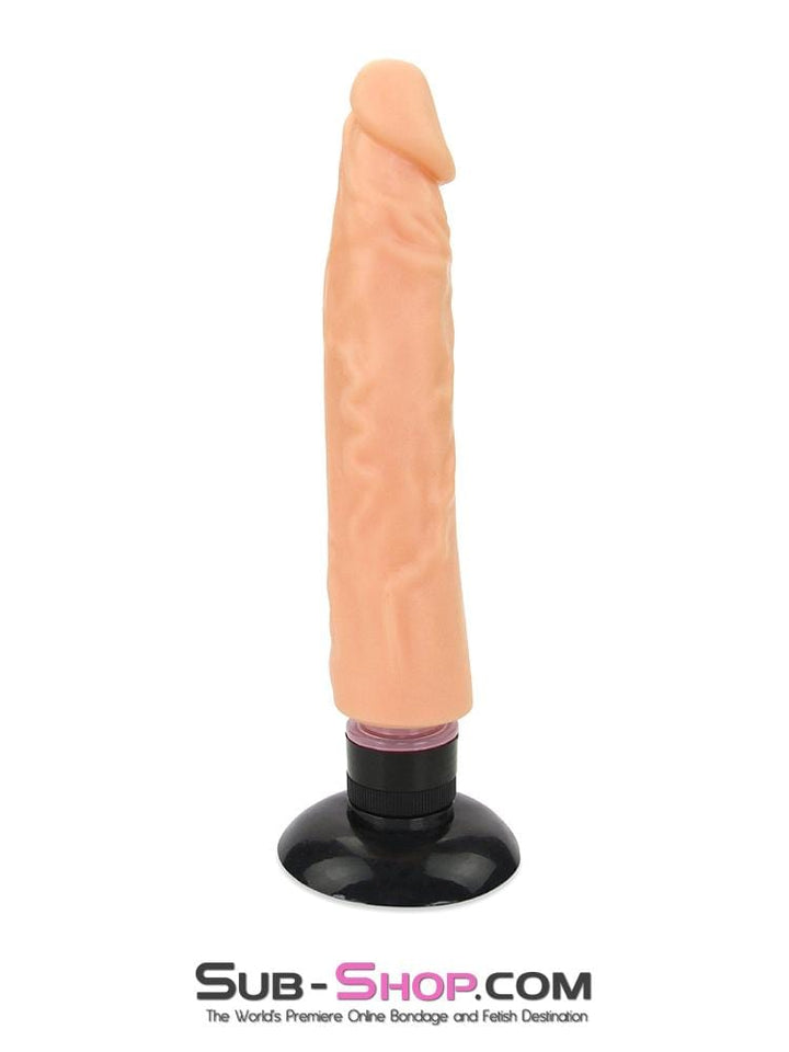 MEGA Deal 6944M      8" Vibrating Realistic Skin Dildo with Suction Cup, Flesh - LAST CHANCE - Final Closeout!