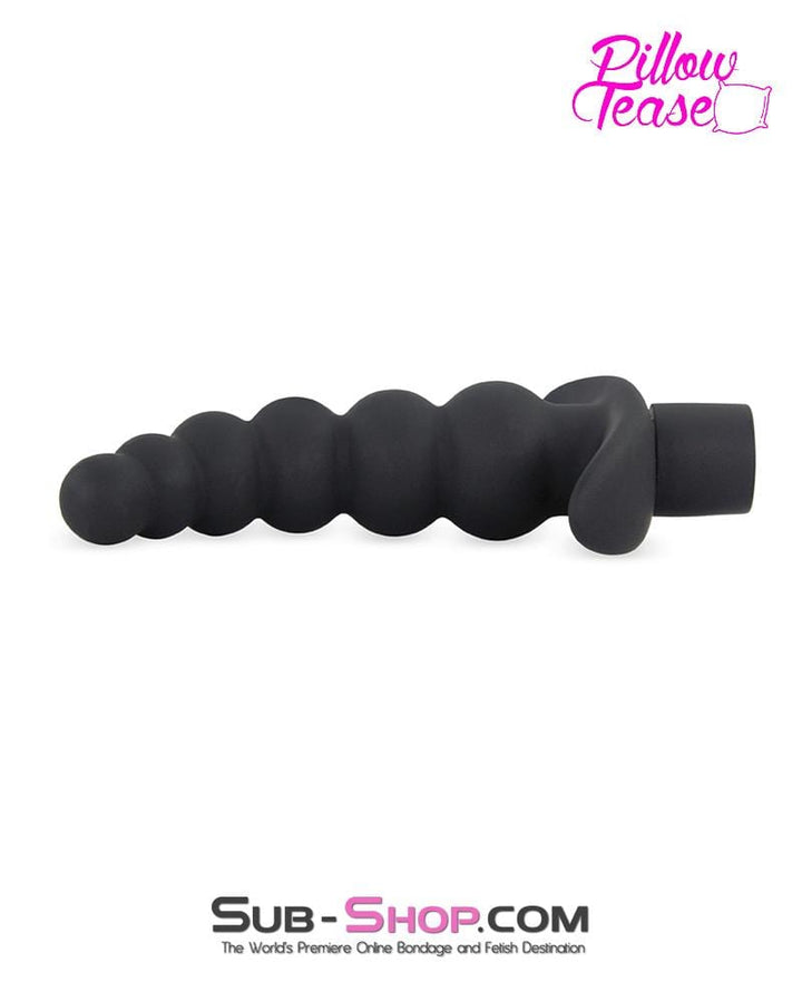 MEGA Deal 6946M      Black Graduated Beaded Vibrating Butt Plug - LAST CHANCE - Final Closeout!