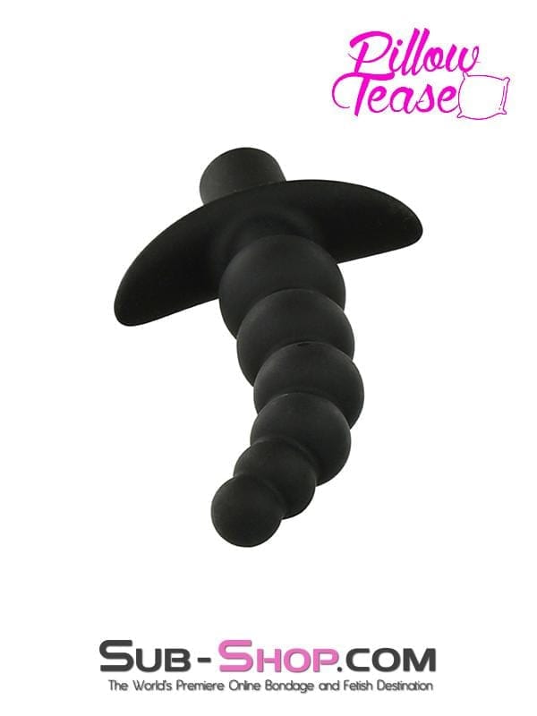 MEGA Deal 6946M      Black Graduated Beaded Vibrating Butt Plug - LAST CHANCE - Final Closeout!