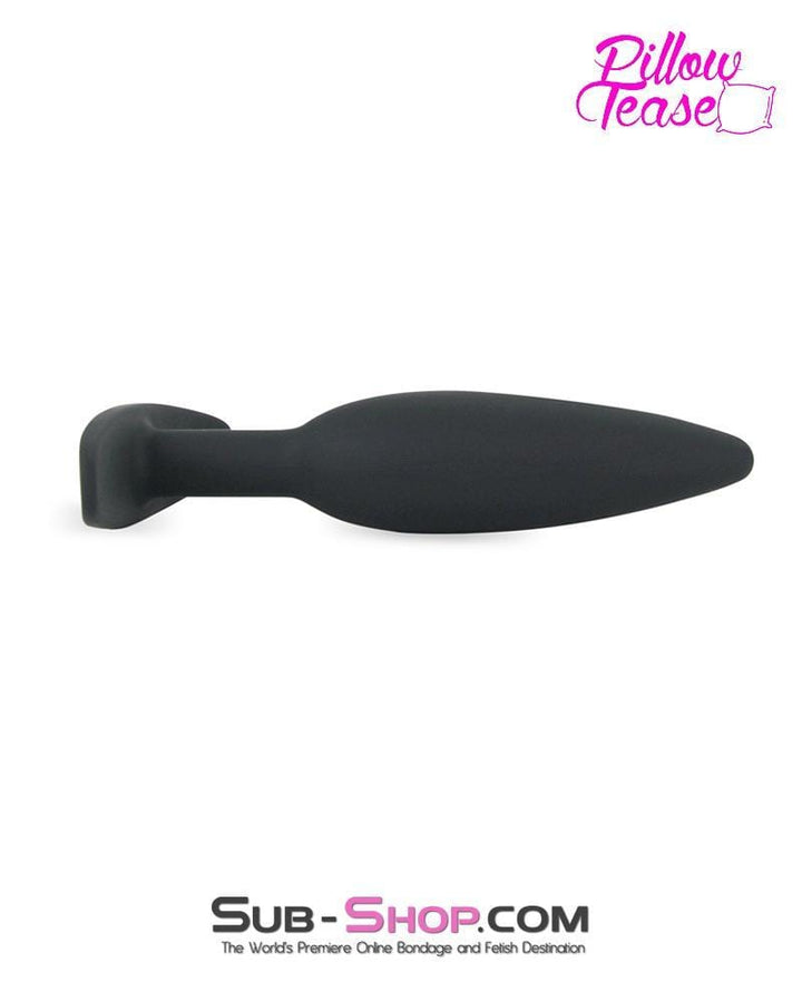 MEGA Deal 7032E      Small Slim Black Silicone Anal Starter Plug - LAST CHANCE - Final Closeout!