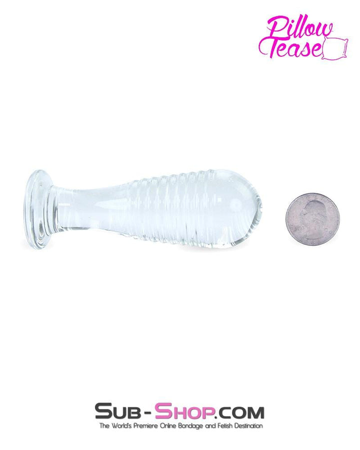 MEGA Deal 7034E      Ribbed Glass Anal Plug - LAST CHANCE - Final Closeout!