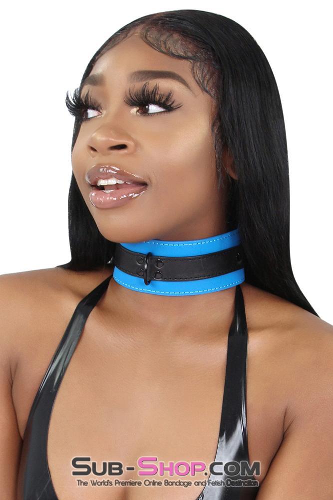 MEGA Deal 7099MQ      Tantric Blue Collar with Black Hardware and Matching Leash - LAST CHANCE - Final Closeout!