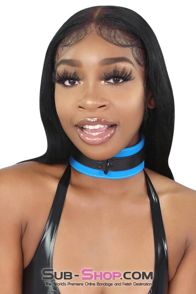 MEGA Deal 7099MQ      Tantric Blue Collar with Black Hardware and Matching Leash - LAST CHANCE - Final Closeout!