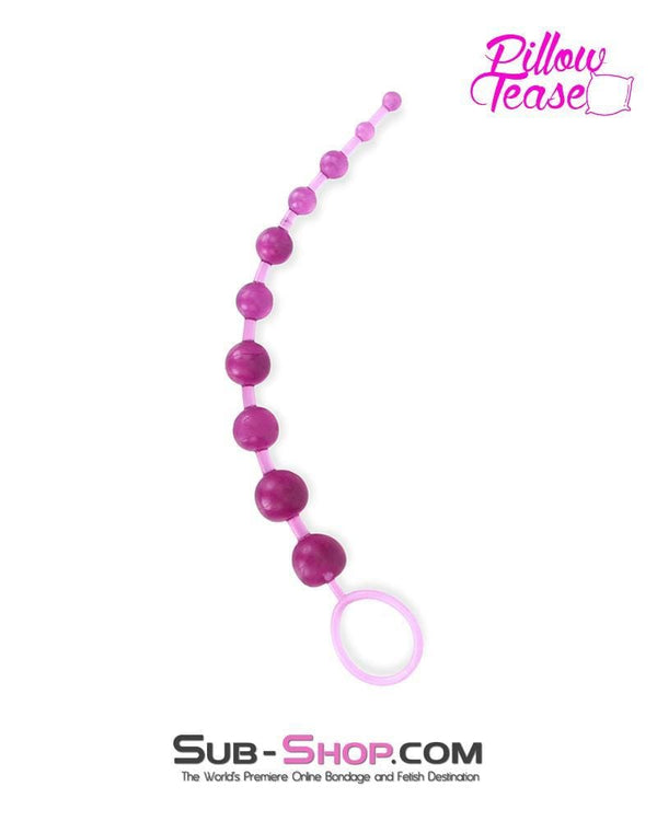 MEGA Deal 7150S      10 Ball Hot Pink Silicone Anal Beads with Super Climax Pull Ring - LAST CHANCE - Final Closeout!
