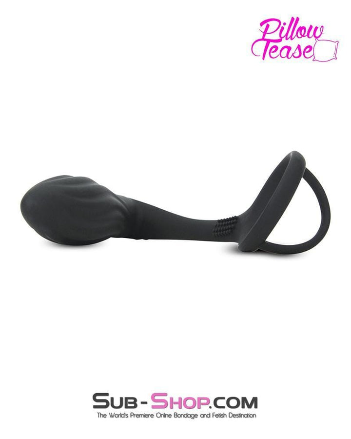MEGA Deal 7153S      Vibrating Silicone Waves Butt Plug with Cock and Balls Ring - LAST CHANCE - Final Closeout!