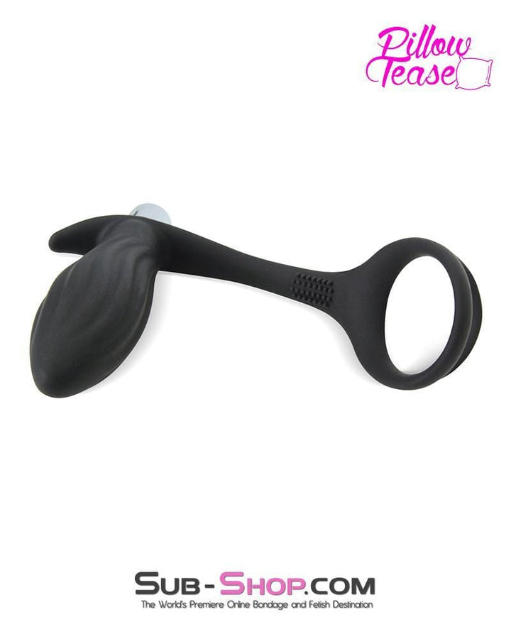 MEGA Deal 7153S      Vibrating Silicone Waves Butt Plug with Cock and Balls Ring - LAST CHANCE - Final Closeout!