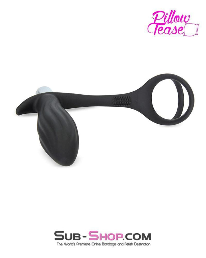MEGA Deal 7153S      Vibrating Silicone Waves Butt Plug with Cock and Balls Ring - LAST CHANCE - Final Closeout!