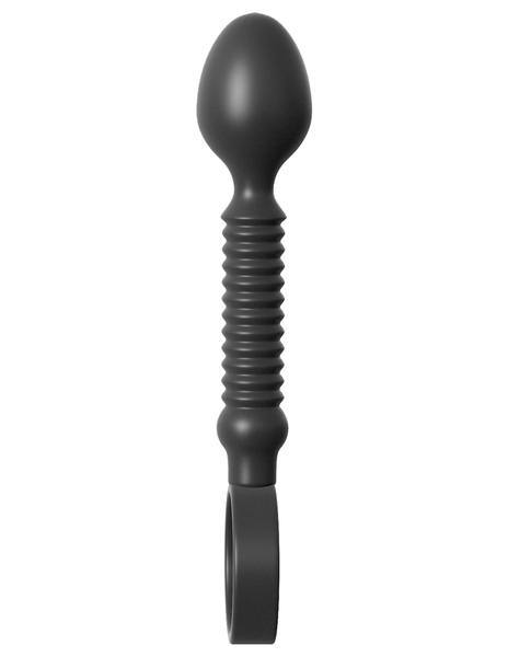MEGA Deal 7159P      Ass Teazer Beginner’s Silicone Ribbed Pull Ring Anal Plug - LAST CHANCE - Final Closeout!