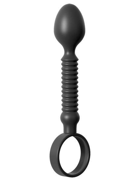 MEGA Deal 7159P      Ass Teazer Beginner’s Silicone Ribbed Pull Ring Anal Plug - LAST CHANCE - Final Closeout!