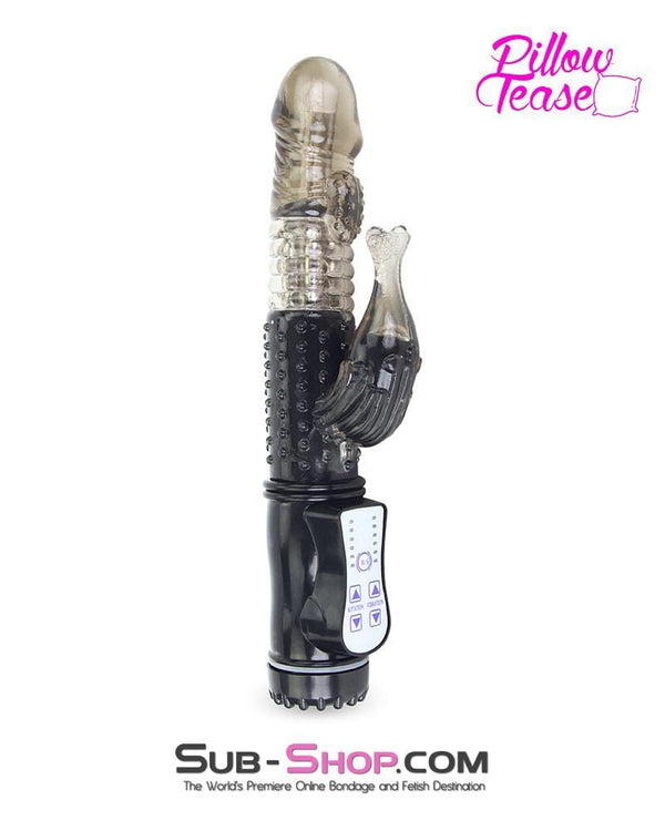 MEGA Deal 7191S      Multi-Function Rotating Jelly Vibrator with Tickling Nubs and Clit Stimulator - LAST CHANCE - Final Closeout!