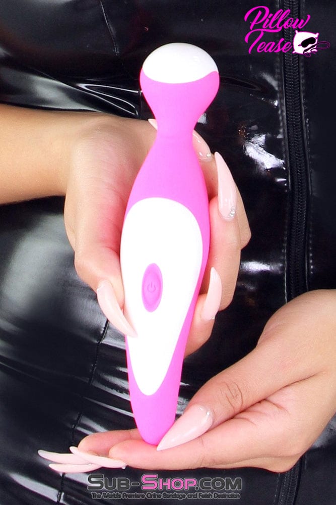 MEGA Deal 7351M      Rechargeable 7 Function Overdrive Pink Silicone Magic Wand Stimulator - LAST CHANCE - Final Closeout!