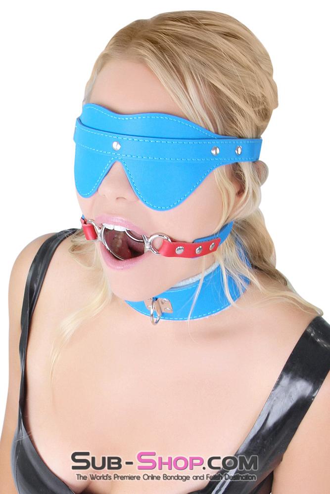 MEGA Deal 8980MQ      Super BlowJob Trainer Tantric Blue and Red Tongue Depressor Open Ring Gag - LAST CHANCE - Final Closeout!