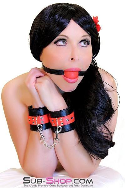 MEGA Deal 9014DL      Comfy Captive Locking Fur Lined Wrist Bondage Cuffs Set - LAST CHANCE - Final Closeout!