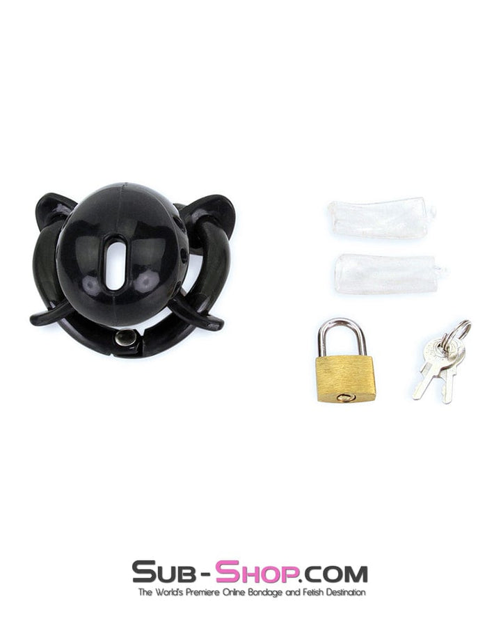 MEGA Deal 9098AE      Ruined Orgasms Black Silicone Chastity Cock Cage - MEGA Deal