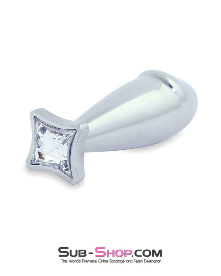 MEGA Deal Red 0347M      Torpedo Steel Butt Plug with Diamond Crystal Base - LAST CHANCE - Final Closeout!