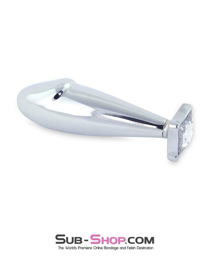 MEGA Deal Red 0347M      Torpedo Steel Butt Plug with Diamond Crystal Base - LAST CHANCE - Final Closeout!