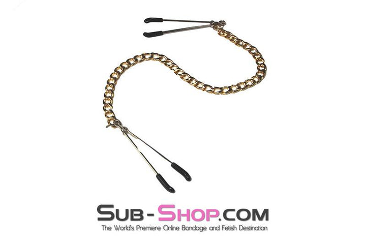 Nipple Clamp 0452M      Gilded Nipples Tweezer Nipple Clamps with Gold Chain