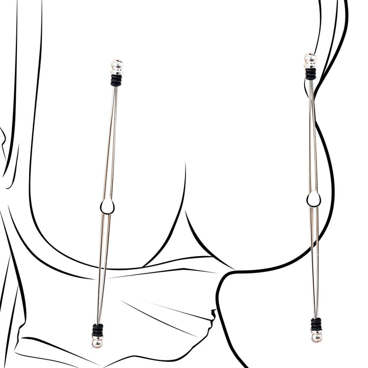 Nipple Clamp Metal Tips 1886MQ      Titilizer Nipple Bar Clamps