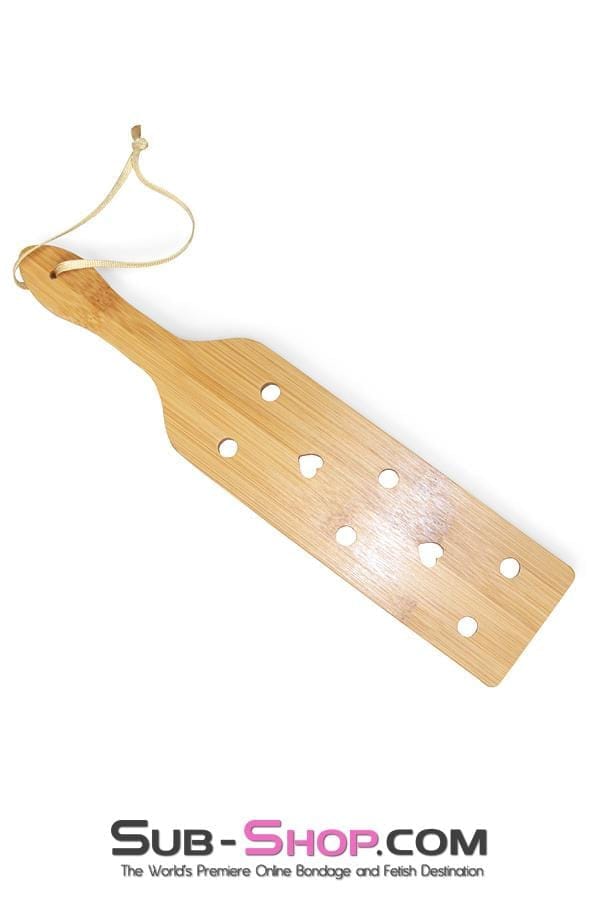 Paddle 1888RS      Drilled Wooden Spanking Paddle with Heart Cutouts