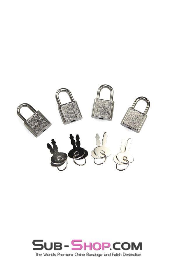 Padlock 9727A      Mini Charm Bondage Padlocks, Set of 4