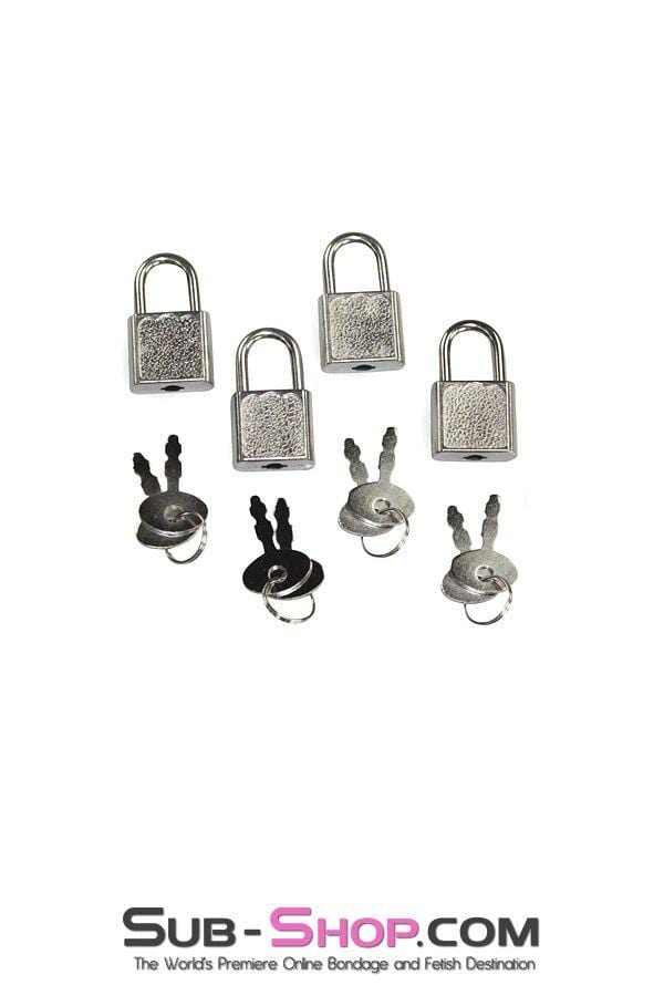 Padlock 9727A      Mini Charm Bondage Padlocks, Set of 4