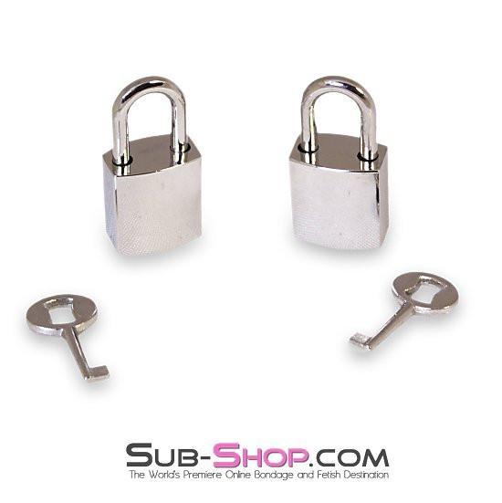 Padlock 9749A      Chrome Bondage Gear Padlocks Pair