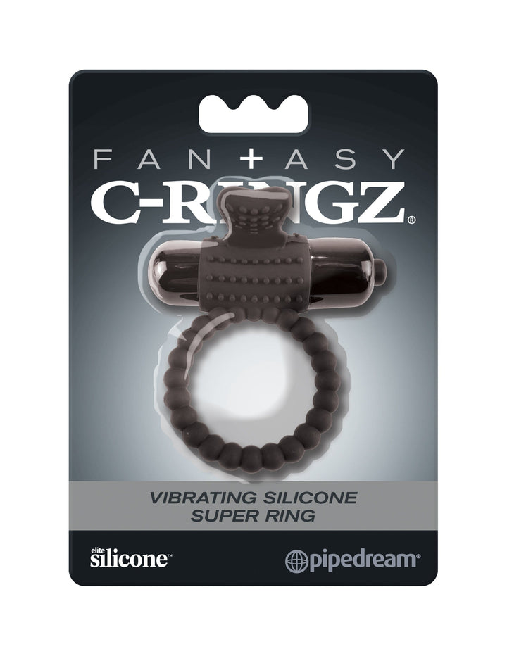 3417P      Fantasy C-Ringz Vibrating Silicone Super Ring, Black - LAST CHANCE - Final Closeout! MEGA Deal   , Sub-Shop.com Bondage and Fetish Superstore