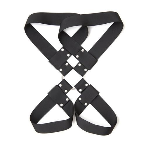 Restraints 0205M      Quickie Self Bondage Hogtie Nylon Strap Wrist & Ankles Set