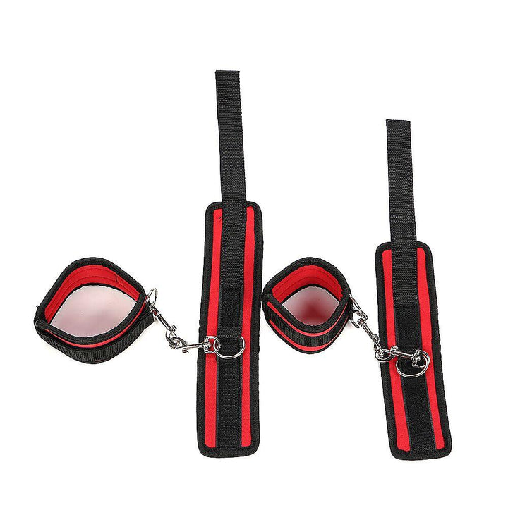 Restraints 0967M      Red & Black BedBound SecureFit BDSM Wrist and Ankles Restraint System